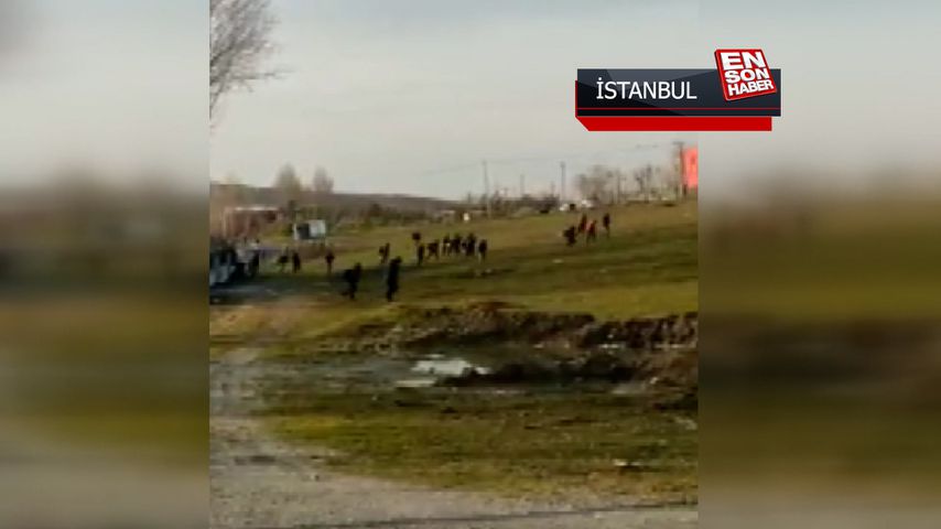 Arnavutköy’de göçmenlerin polisten kaçışı