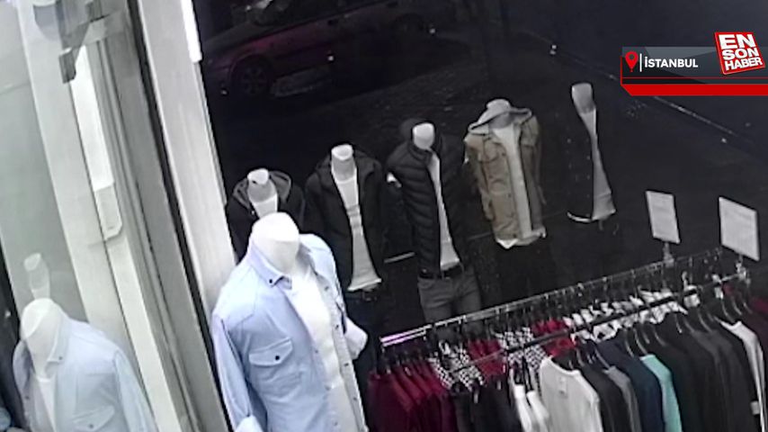 Bağcılar’daki hırsız, mankenin üstündekileri çaldı