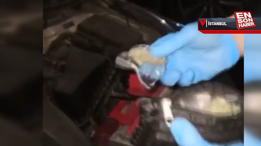 Beşiktaş polisi çakarlı aracın hava filtresine gizlenmiş esrar ele geçirdi