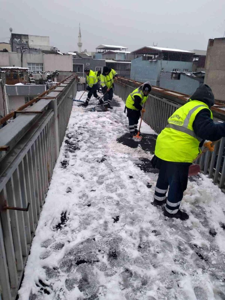 Bursa’da kar yayalara da engel değil