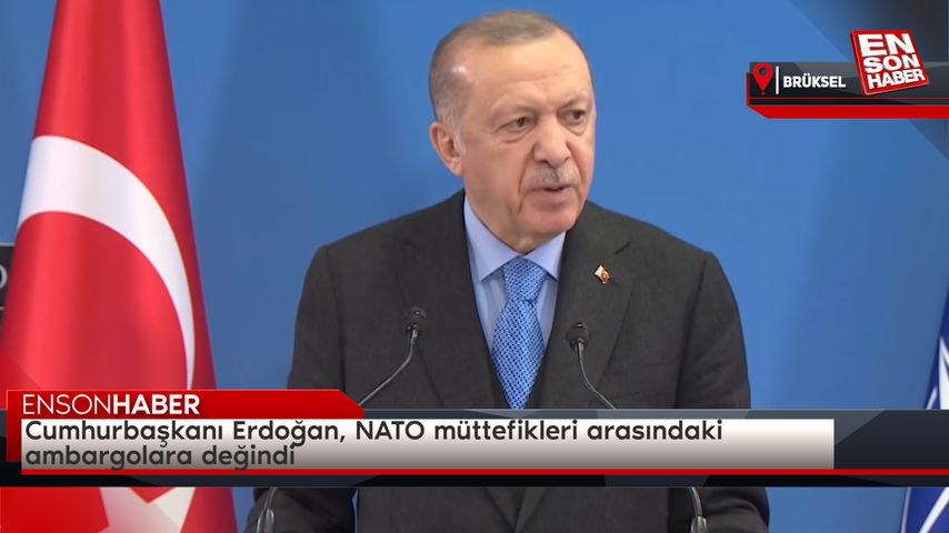 Cumhurbaşkanı Erdoğan, NATO müttefikleri arasındaki ambargolara değindi