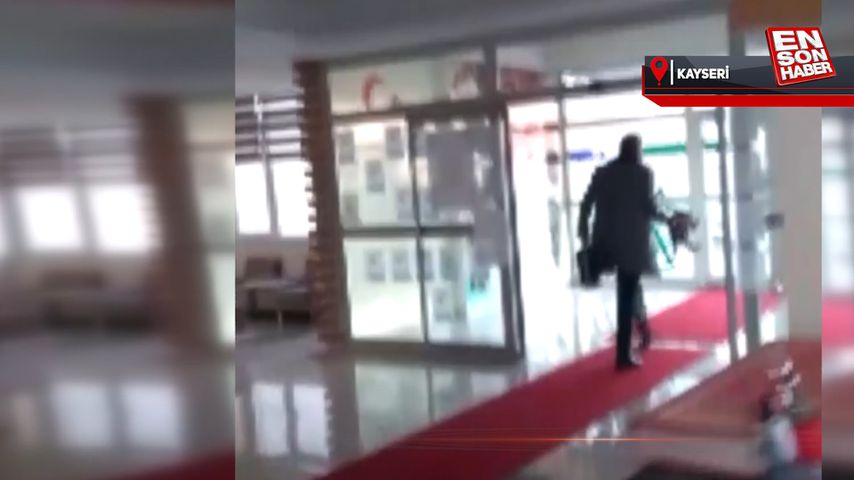 Kayseri’de okul müdürü kediye tekme attı