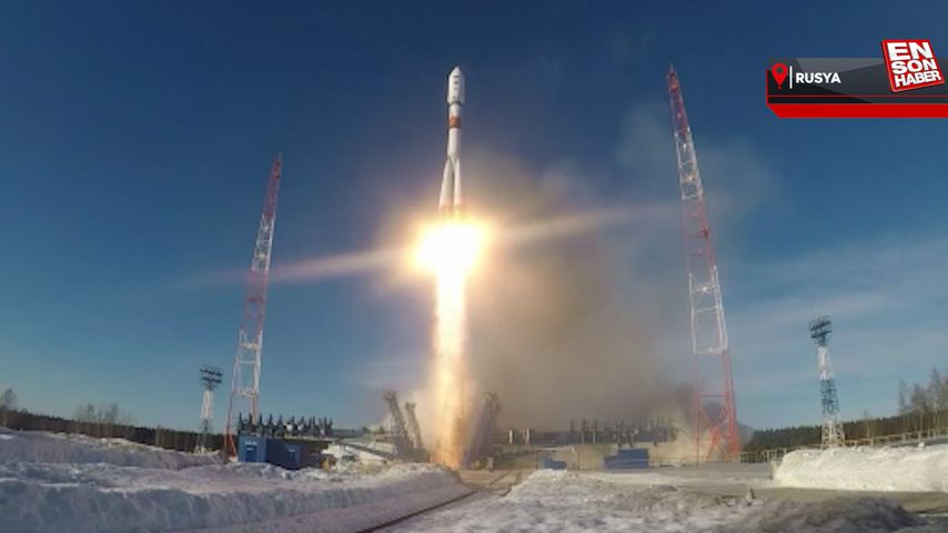 Rusya, üzerinde Z harfi yazan Soyuz roketini uzaya gönderdi