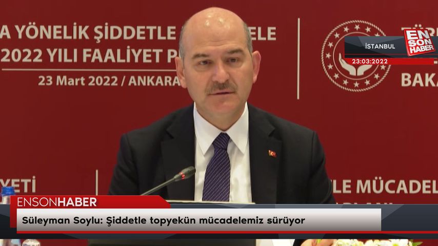 Süleyman Soylu: Şiddetle topyekün mücadelemiz sürüyor