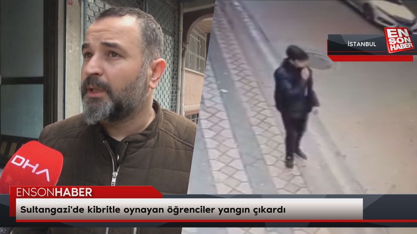 Sultangazi’de kibritle oynayan öğrenciler yangın çıkardı
