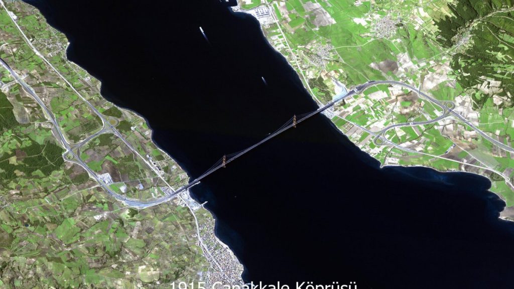 Göktürk-1’in gözünden 1915 Çanakkale Köprüsü