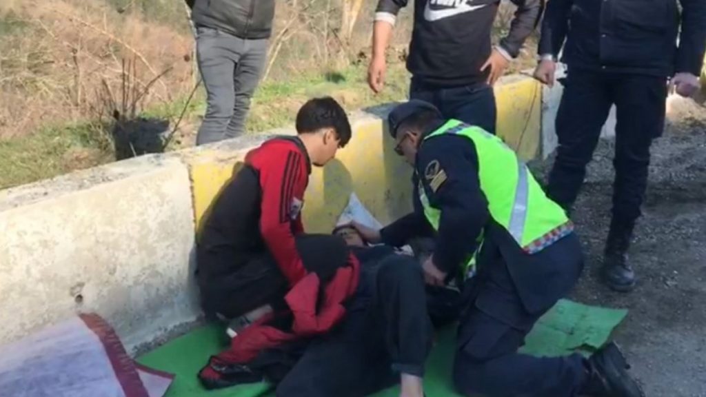 Kastamonu’da freni boşalan kamyon sürücüsü yaralandı