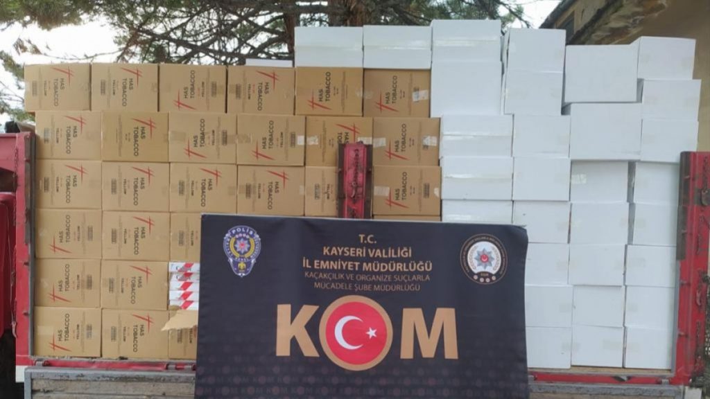 Kayseri’de 50 milyon TL değerinde kaçakçılık yapan 15 kişi yakalandı
