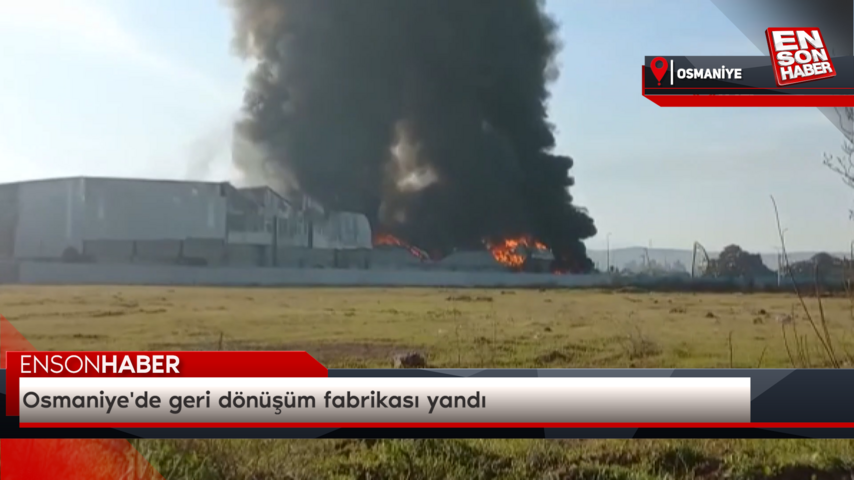 Osmaniye’de geri dönüşüm fabrikası yandı