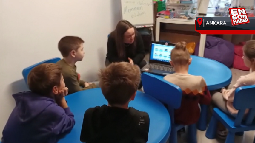 Ukraynalı çocuklar Türkçe öğreniyor