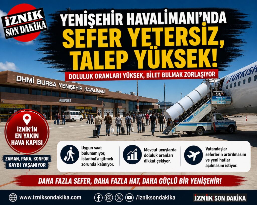Yenişehir Havalimanı’nda Sefer Krizi: Uçaklar Dolu, Yolcu Mağdur!
